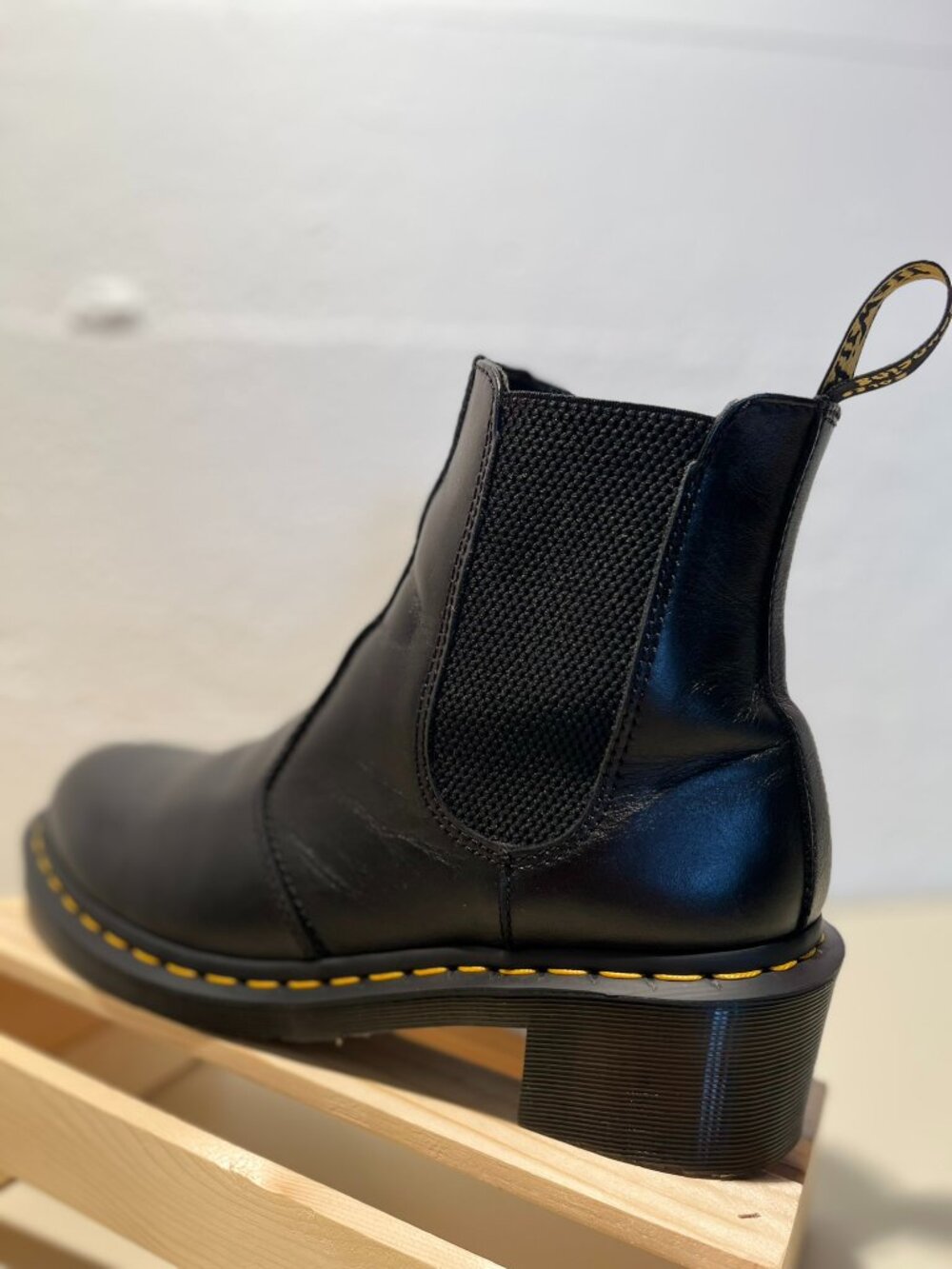 Dr. Martens Women's Cadence Black Leather Heeled Chelsea Boots - Picture 8 of 14